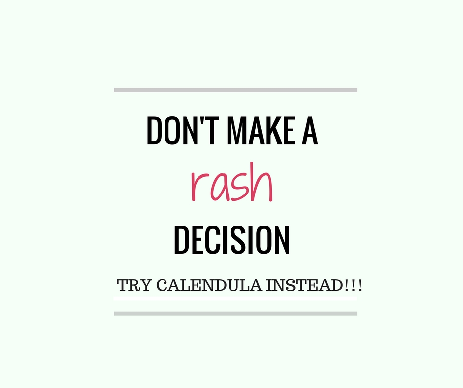 Dont make a rash decision